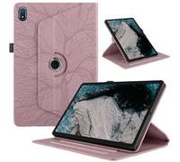 Coque pour Nokia T20 10.4 Pouces en 2021 Étui Support Rotatif à 360 Degrés PU Cuir Housse de Protection Portefeuille Tablet ZURSANA Rose Rose