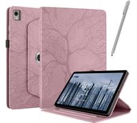 Coque Pour Nokia T21 10.4 Pouce 2022, Étui Cuir Pu Housse De Protection Flip Avec [Stylet] Fonction Support Antichoc Étui Rotatif À 360° - Or Rose[Coq9121455]