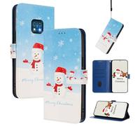 Coque pour Nokia XR20 Pochette de Portefeuille,Etui Coque Clapet à Rabat Portefeuille Cuir avec Porte Carte Magnétique Case Housse Protection Cover Étui pour Nokia XR20,Noël-1