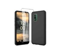 Coque pour Nokia XR21 5G - housse etui silicone gel fine + verre trempe - NOIR -