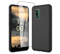 Coque pour Nokia XR21 5G - housse etui silicone gel fine + verre trempe - NOIR