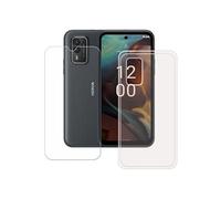 Coque pour Nokia XR21 5G - housse etui silicone gel fine + verre trempe - TRANSPARENT TPU -