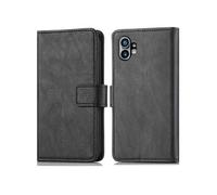 Coque pour Nothing Phone (1) Similicuir Noir