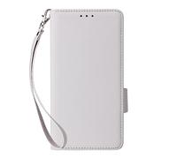 Coque pour Nothing Phone 3A,Étui de téléphone en Cuir avec 4 Fentes pour Cartes.Fermeture magnétique.Anti-Glissement et Chute,avec Corde de Main -White