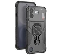Coque pour Nothing Phone 4b avec Anneau Rotatif et Fonction Support Noir