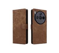 Coque pour Nubia Z60S Pro Portefeuille Flip Folio Blocage RFID Fermeture Magnétique Etui en Cuir PU Couverture De Fentes Pour Cartes Marron
