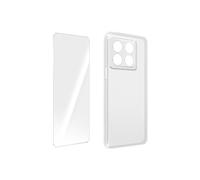 Coque pour Oneplus 10T Silicone Souple et Film Verre Trempé 9H transparent