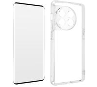 Coque pour Oneplus 11 Silicone Gel et Verre Trempé 9H contour noir