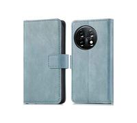 Coque pour OnePlus 11 Similicuir Bleu clair