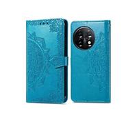 Coque pour OnePlus 11 Similicuir Turquoise