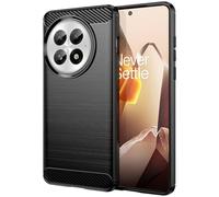 Coque pour OnePlus 13 Silicone Design Carbone Brossé Noir