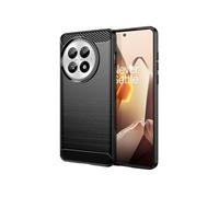 Coque pour OnePlus 13 Silicone Design Carbone Brossé Noir
