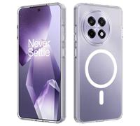Coque pour OnePlus 13R - Housse Transparente Antichoc avec Anneau Magnétique Intégré, Dos Rigide Anti-Jaunissement, Bords Souples en TPU