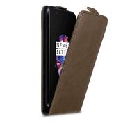 Etui pour OnePlus 5 Coque à rabat en MARRON CAFÉ Housse Flip Protection