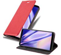 Coque OnePlus 5T en ROUGE DE POMME de Cadorabo (Design FERMETURE MAGNÉTIQUE INVISIBLE) Etui de Protection Complète avec Rabat à