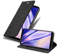 cadorabo Coque pour OnePlus 5T en Noir Nuit - Housse Protection avec Fermoire Magnétique, Stand Horizontal et Fente Carte - Portefeuille Etui Poche Folio Case Cover