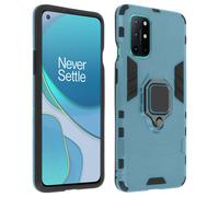 Coque pour OnePlus 8T Hybride Antichoc Bague Métallique Support Vidéo Bleu
