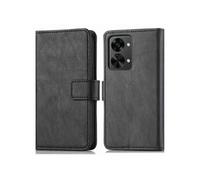 Coque pour OnePlus Nord 2T Similicuir Noir