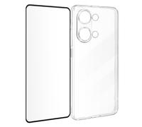 Coque pour OnePlus Nord 3 5G Silicone Gel et Verre Trempé 9H Biseauté Noir