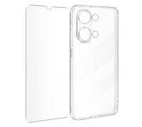 Coque pour OnePlus Nord 3 5G Silicone Gel et Verre Trempé 9H Transparent
