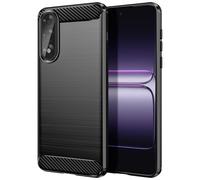 Coque pour OnePlus Nord 5 en Silicone Effet Carbone Texture Brossée Noir