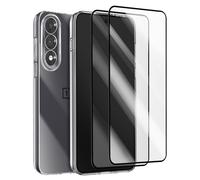 Coque pour OnePlus Nord 5 en Silicone et 2 Protections d'Écran en Verre Trempé Transparent
