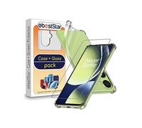 Coque pour OnePlus Nord CE 3 Lite 5G Gel Silicone Coins Rebords Renforcés Antichoc, Transparent + Film VERRE Trempé