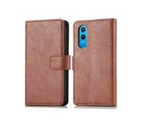 Coque pour OnePlus Nord CE 4 Lite 5G Similicuir Marron