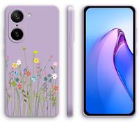 Coque Pour Oneplus Nord Ce 5 5g Avec Motif Mignon, Étui Silicone Souple Antichoc - Flowers, Purple