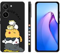 Coque Pour Oneplus Nord Ce 5 5g Avec Motif Mignon, Étui Silicone Souple Antichoc - Kitten, Black