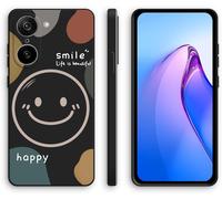 Coque Pour Oneplus Nord Ce 5 5g Avec Motif Mignon, Étui Silicone Souple Antichoc - Smile, Black