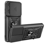Coque pour OnePlus Nord CE5 avec Bague Support et Cache Caméra Coulissant Noir