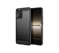 Coque pour OnePlus Nord CE5 en Silicone Effet Carbone Texture Brossée Noir