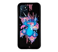 Coque pour OPPO A16 - OPPO A16s - OPPO A54s Officielle de Stitch Babas en Silicone Noire pour Protéger votre téléphone. Choisissez le Type de Coque Qui vous Plaît le Plus avec Licence Officielle