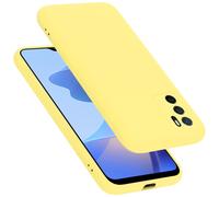 cadorabo Coque Compatible avec Oppo A16s / A54s, Étui Housse en Silicone- Coque pour A16s / A54s- Protection Antichoc, Anti-Empreintes- TPU Housse de Protection - Mat Liquid Yellow