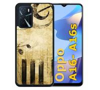 Coque Pour Oppo A16s - Piano Note Musique - Silicone - Noir