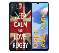 Coque Pour Oppo A16s - Rugby England - Silicone - Noir