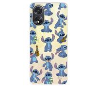 Coque pour OPPO A38 - OPPO A18 officielle Lilo & Stitch motif transparent pour protéger votre téléphone portable. Coque en silicone souple avec licence officielle Disney