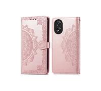 Coque pour Oppo A38,Oppo A18 Similicuir Rose