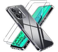 Coque pour Oppo A40 / Oppo A40M / Oppo A60 5G + x2 Verres trempé - Etui Housse Transparent Vitre Protection Ecran Verre Trempé