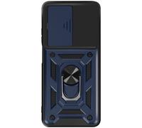 Coque pour Oppo A5 avec Bague Support et Cache Caméra Coulissant Bleu nuit