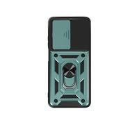 Coque pour Oppo A5 avec Bague Support et Cache Caméra Coulissant Vert