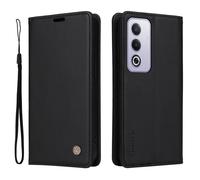 Coque pour OPPO A5-OPPO A3 PRO 5G,[Housse en Cuir PU Premium][Etui Rabat][Pochette de Portefeuille] - Noir noir HOUSSE