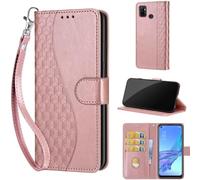 Coque pour Oppo A53 4G 2020 / A53s 4G Étui,Premium Cuir Flip Folio Housse Portefeuille Etui Compatible Oppo A32 4G 2020 / A33 4G 2020 / A11S Rose Or