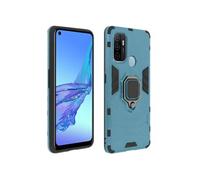 Coque pour Oppo A53 / A53s Hybride Antichoc Bague Métallique Support Vidéo Bleu