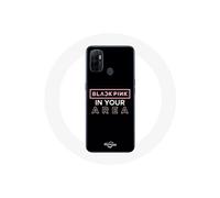 Coque pour Oppo A53 Blackpink in Your Area Logo Rose Fond Noir