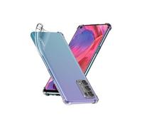 Coque pour Oppo A54 5G, A74 5G Gel Silicone Coins Rebords Renforcés Antichoc, Transparent