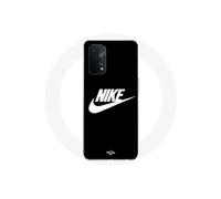 Coque pour Oppo A54 5G Nike Logo blanc fond Noir