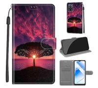 Coque pour Oppo A55 5G, Coque Oppo A54 4G,Etui Protection Housse Premium en Cuir de Portefeuille en Cuir Fermeture Magnétique Flip Case pour Oppo A55 5G / A54 4G / A16 4G / A53s 5G / Oppo A54s