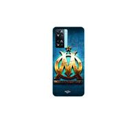Coque Oppo A57s 4g Om Dorée Brilant Droit Au But Fond Bleu